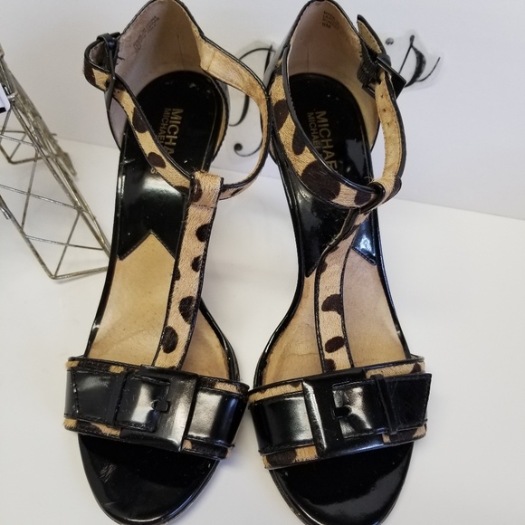 MICHAEL KORS Calf- hair Leopard Heels Sandals - Picture 2 of 8